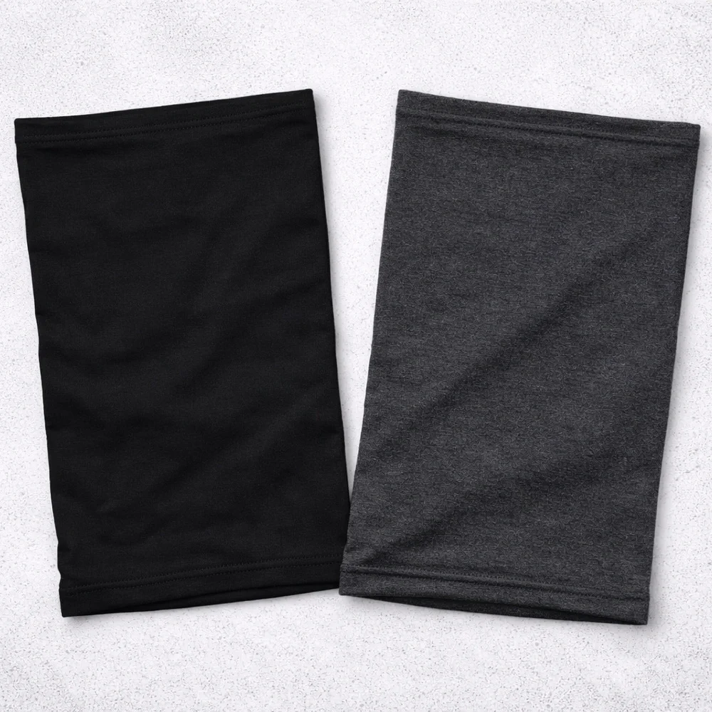 4-Pack Neck Gaiter Bundle | Black & Charcoal Gray | Unisex Face Cover